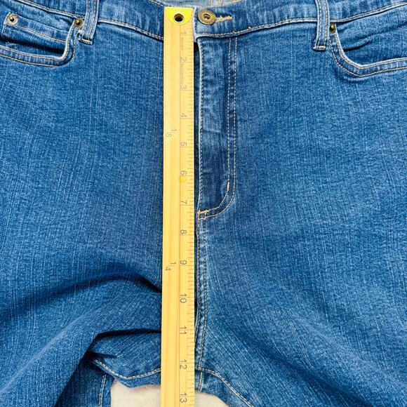 VTG NYDJ Jeans Womens 18 Med Wash Blue Denim Marilyn Straight High Rise USA Made - Picture 12 of 13